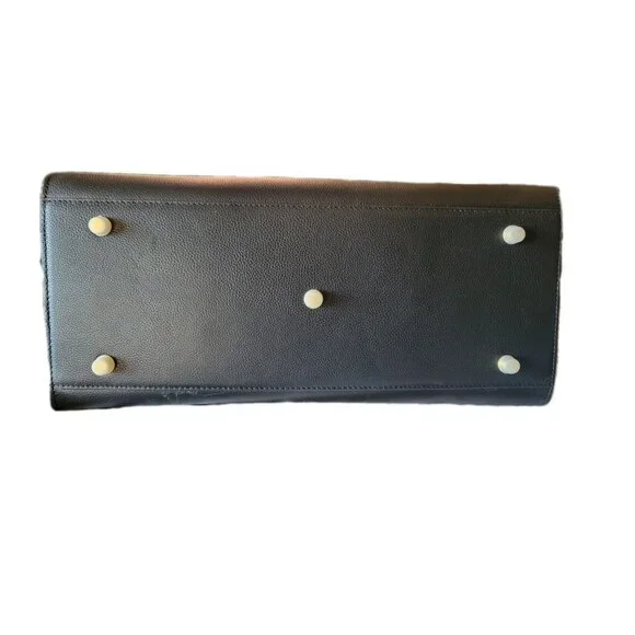 Moncrief London Robbie Satchel Womens OS Black New Pebbled Leather Bag - Picture 8 of 8